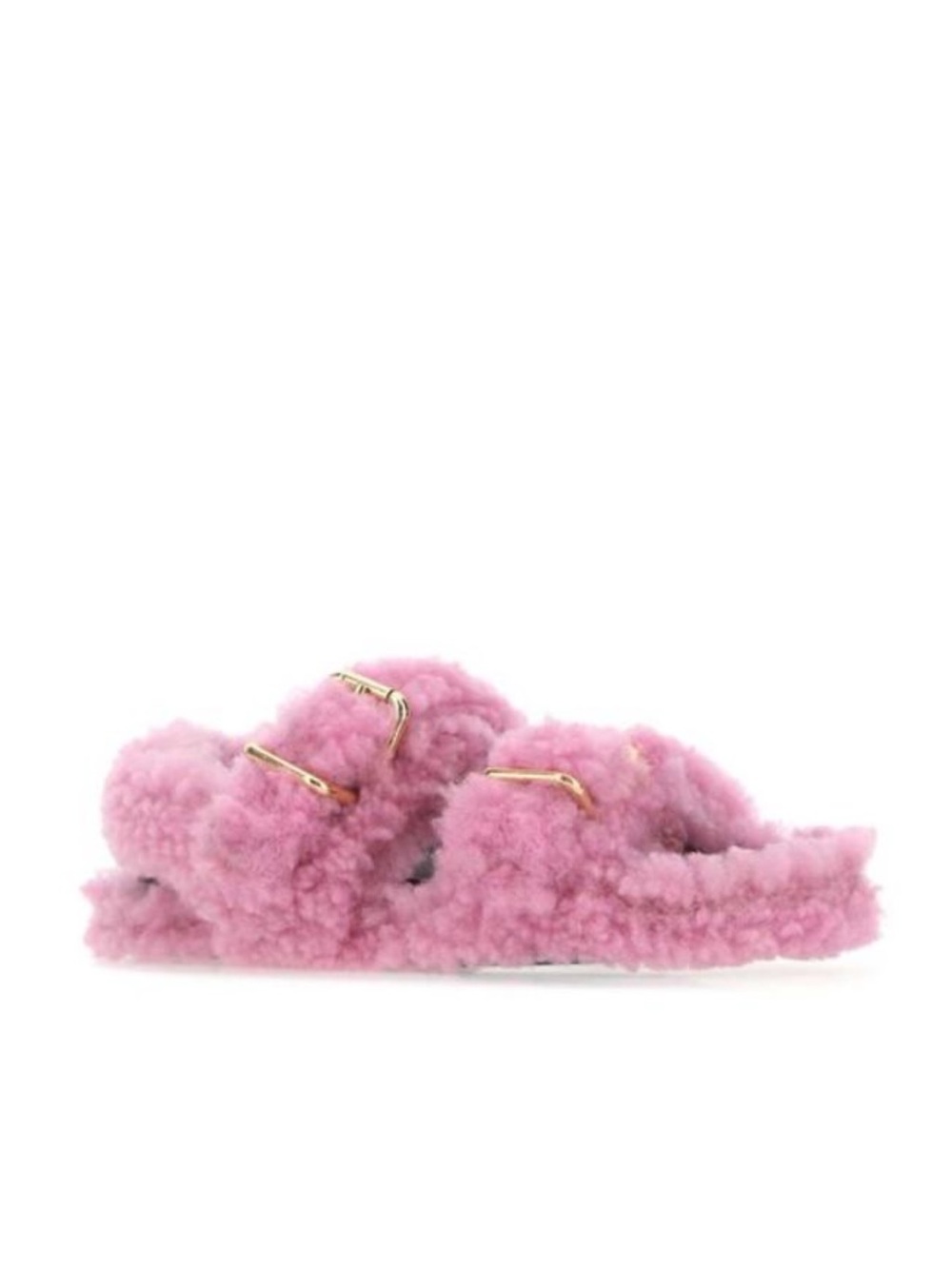 Marni Pink Shearling Fussbett Sandals